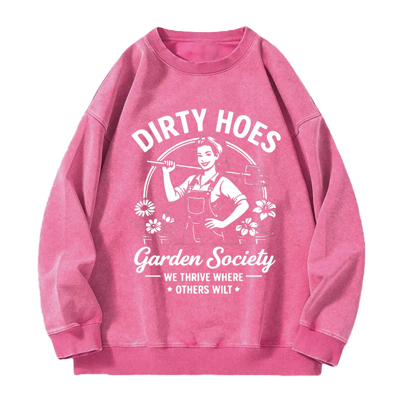 Dirty Hoes Garden Society Washed Crewneck Sweatshirts