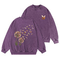 Funny Dandelion Books Washed Crewneck Sweatshirt