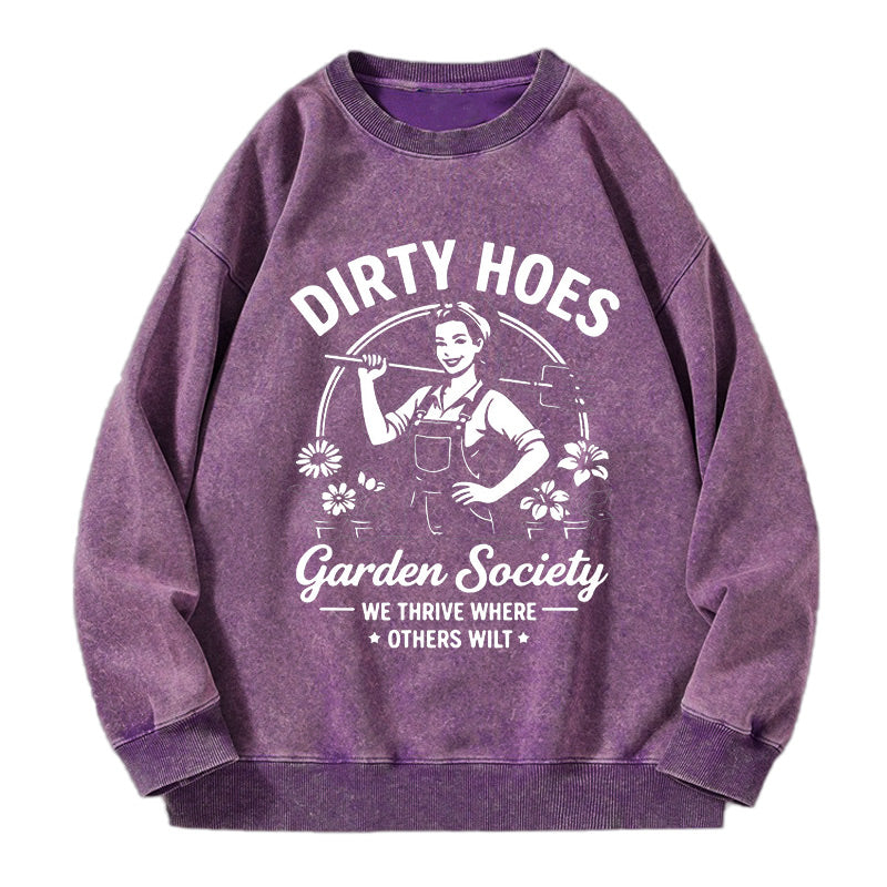 Dirty Hoes Garden Society Washed Crewneck Sweatshirts