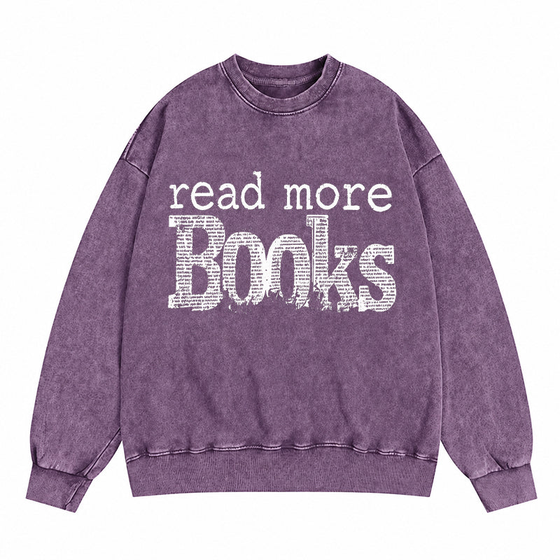 Read More Books Retro Bookish Washed Crewneck Sweatshirt