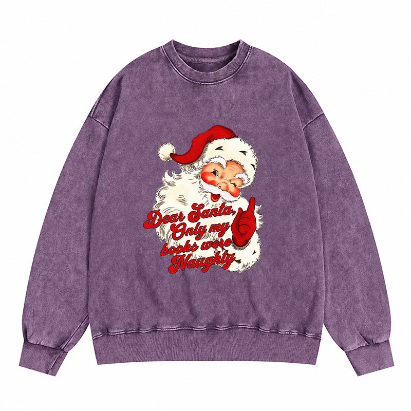Only My Books Are Naughty Washed Crewneck Sweatshirt