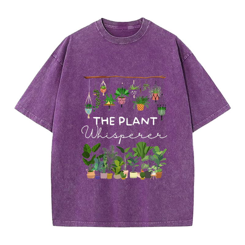 The Plant Whisperer Washed Crew Neck T-Shirt