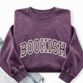 Embroidered Classic Bookish Washed Crewneck Sweatshirt