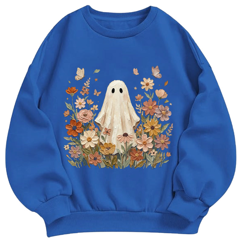 Ghost & Wildflower Garden Classic Adult Unisex Crewneck Sweatshirts