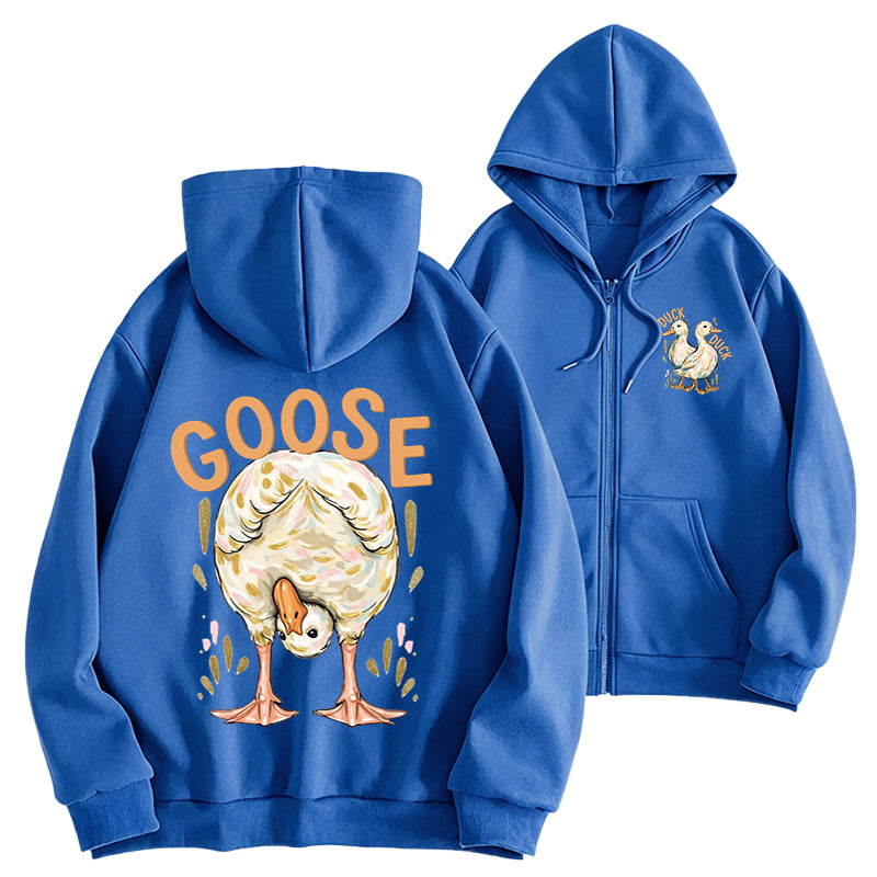 Funny Goose Adult Unisex Full Zip Hoodie