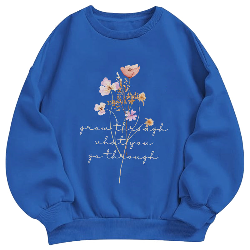 Grow Through What You Go Through Classic Adult Unisex Crewneck Sweatshirts