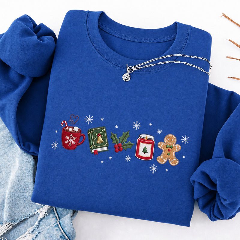 Embroidered Cozy Christmas Classic Crewneck Sweatshirt