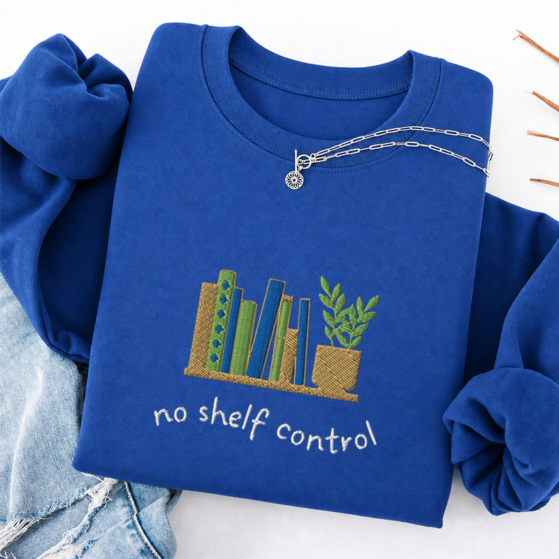 Embroidered No Shelf Control Classic Crewneck Sweatshirt
