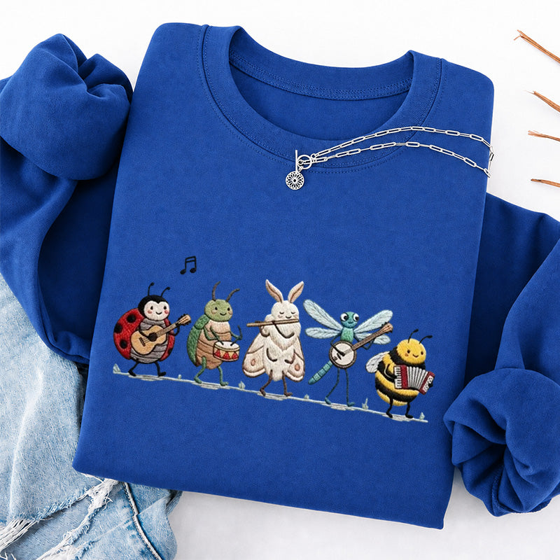 Embroidered Bug Orchestra Classic Crewneck Sweatshirt