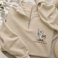 Embroidered We Read At Dawn Goose Classic Quarter Zip Sweatshirt