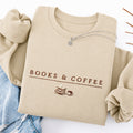 Embroidered Books and Coffee Classic Crewneck Sweatshirt