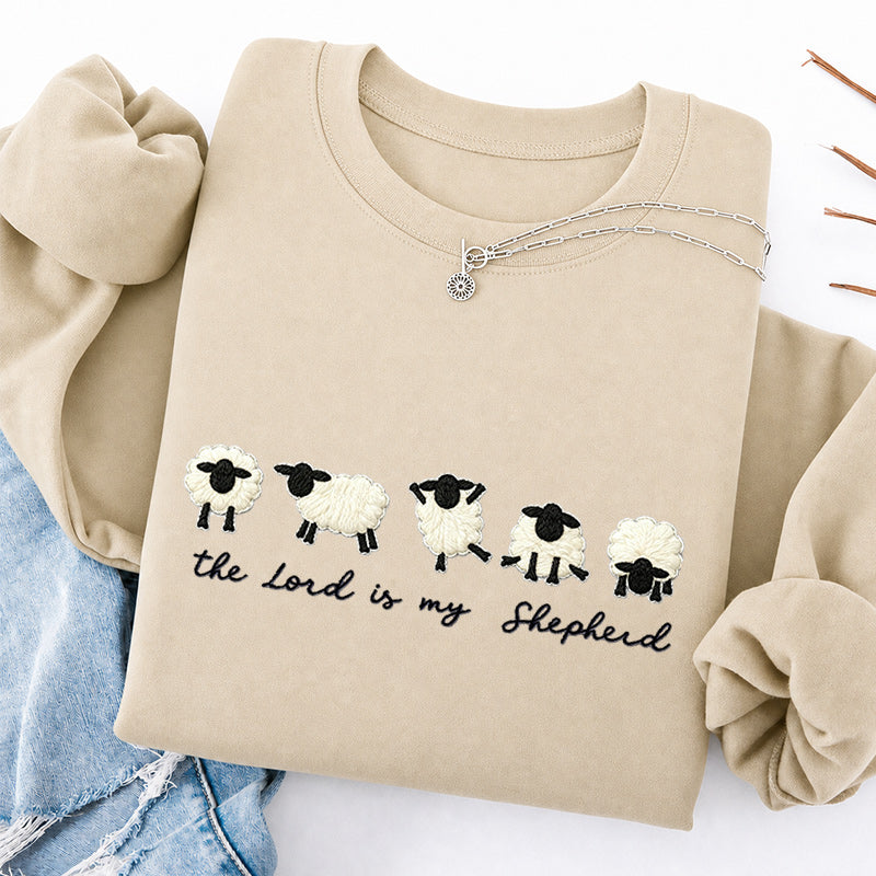 Embroidered Christian Sheep Classic Crewneck Sweatshirt
