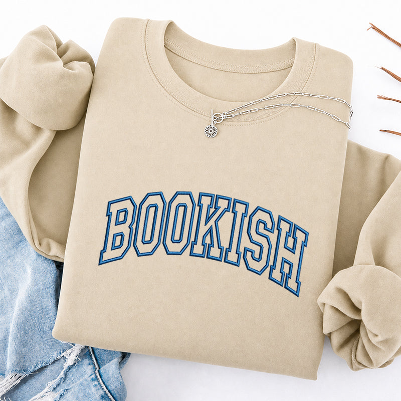 Embroidered Bookish Classic Crewneck Sweatshirt