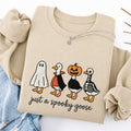 Embroidered Just A Spooky Goose Classic Crewneck Sweatshirt