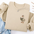 Embroidered Reading Goose Classic Crewneck Sweatshirt