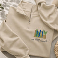 Embroidered No Shelf Control Book Classic Quarter Zip Sweatshirt