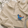 Embroidered This Is An Outrage Book Lover Classic Quarter Zip Sweatshirt
