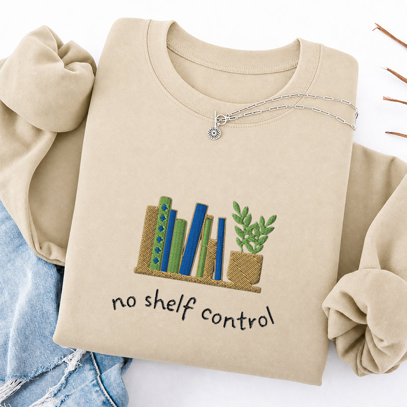 Embroidered No Shelf Control Classic Crewneck Sweatshirt