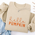 Embroidered Hello Pumpkin Classic Crewneck Sweatshirt