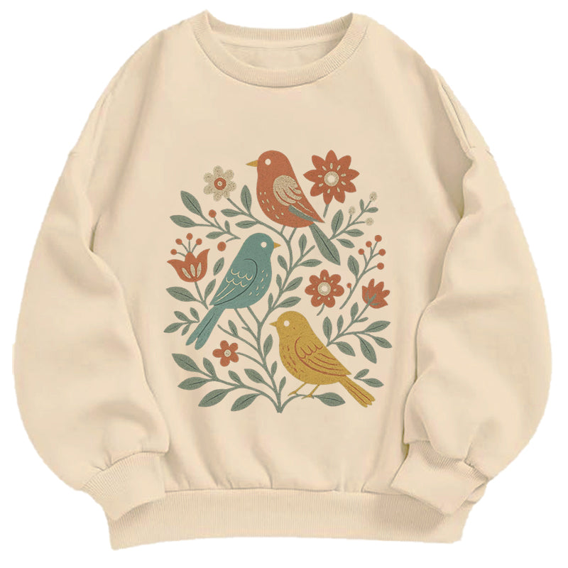Vintage Birds & Botanical Classic Adult Unisex Crewneck Sweatshirts