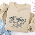 Embroidered Anti Social Book Club Classic Crewneck Sweatshirt