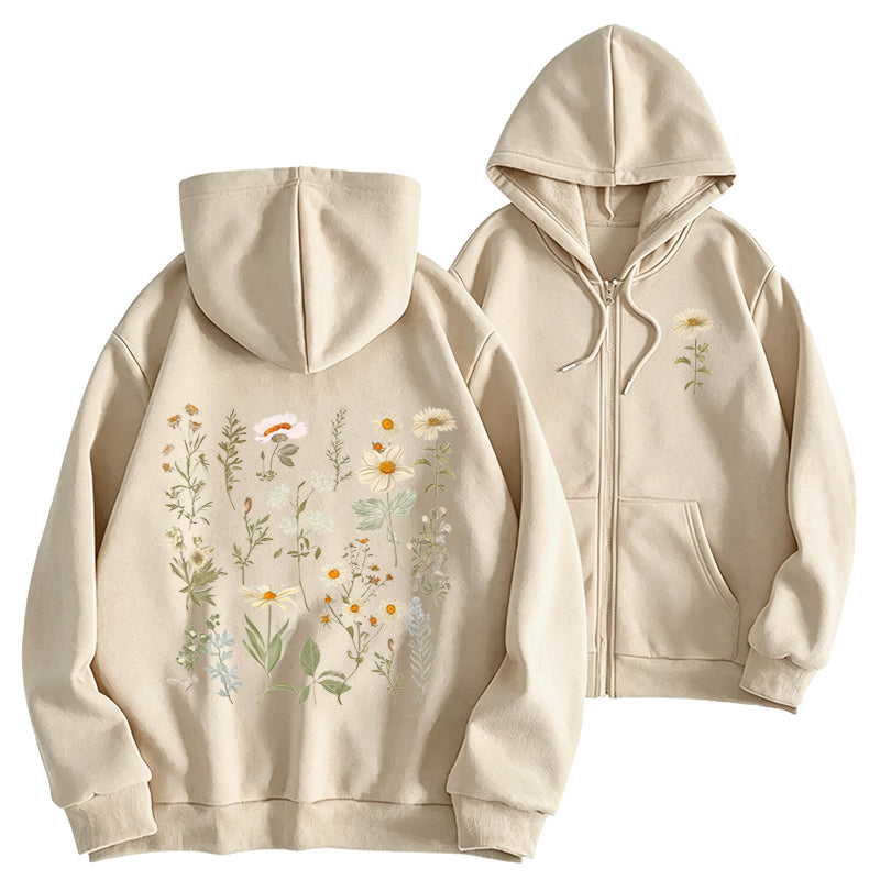 A Garden in Bloom Classic Adult Unisex Full Zip Hoodie