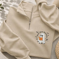 Embroidered Read More Boooooks Classic Quarter Zip Sweatshirt