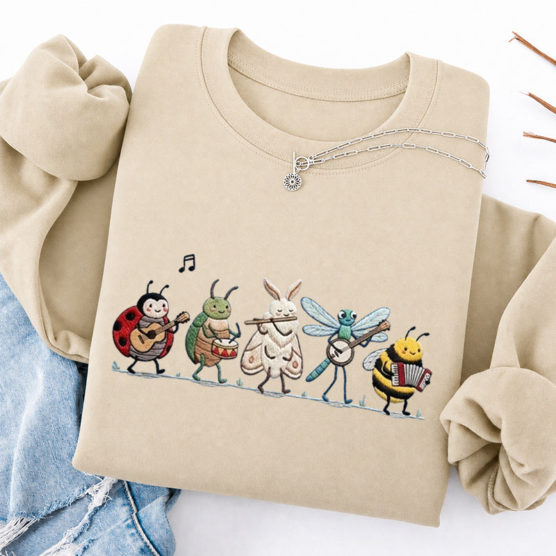 Embroidered Bug Orchestra Classic Crewneck Sweatshirt