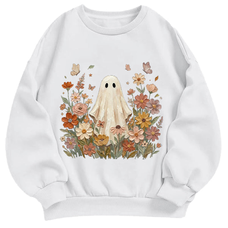 Ghost & Wildflower Garden Classic Adult Unisex Crewneck Sweatshirts