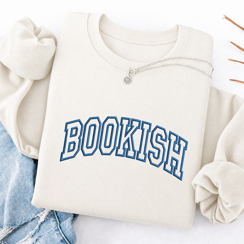 Embroidered Bookish Classic Crewneck Sweatshirt