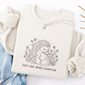 Embroidered Reading Hedgehog Classic Crewneck Sweatshirt