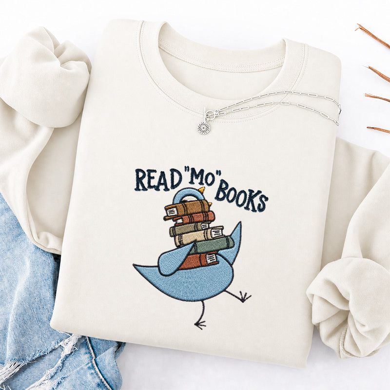 Embroidered Read Mo Books Classic Crewneck Sweatshirt