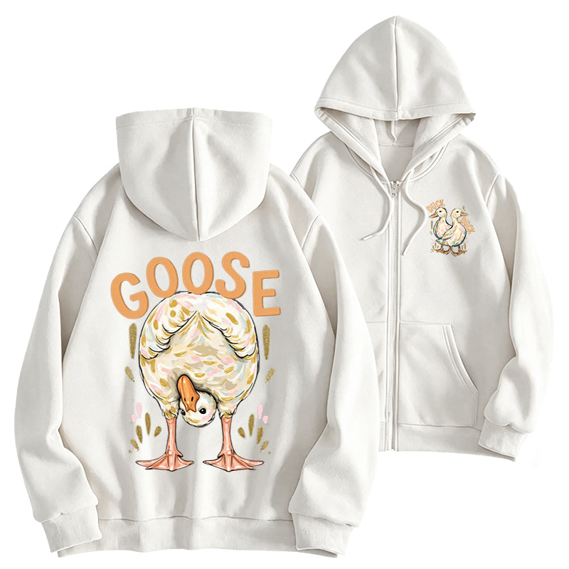 Funny Goose Adult Unisex Full Zip Hoodie